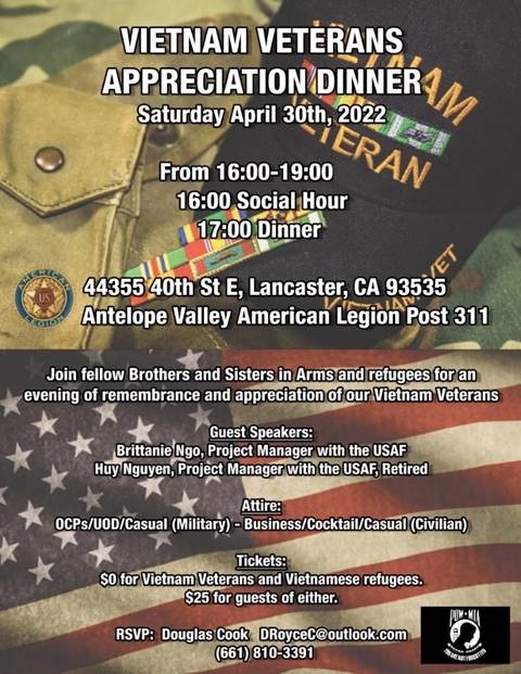 Vietnam Veterans Appreciation Dinner